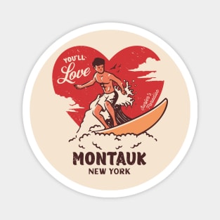 Vintage Surfing You'll Love Montauk, New York // Retro Surfer's Paradise Magnet